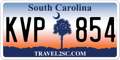 SC license plate KVP854