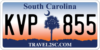 SC license plate KVP855