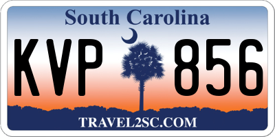 SC license plate KVP856