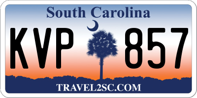 SC license plate KVP857
