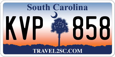 SC license plate KVP858