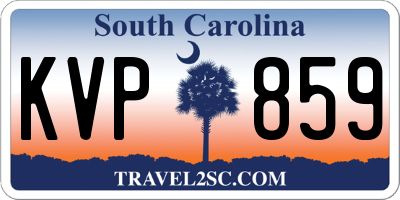 SC license plate KVP859