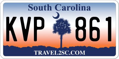 SC license plate KVP861