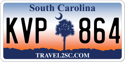 SC license plate KVP864