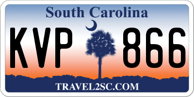 SC license plate KVP866