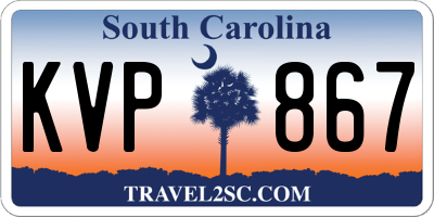 SC license plate KVP867