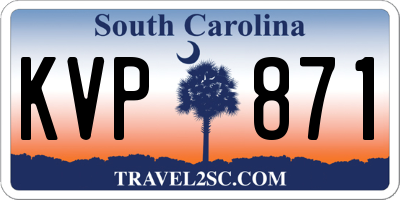 SC license plate KVP871