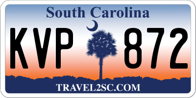 SC license plate KVP872
