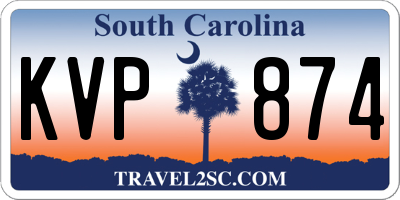 SC license plate KVP874