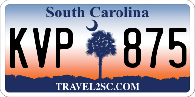 SC license plate KVP875