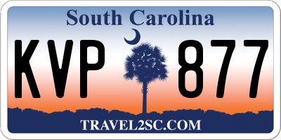 SC license plate KVP877