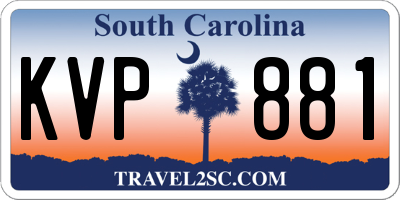 SC license plate KVP881