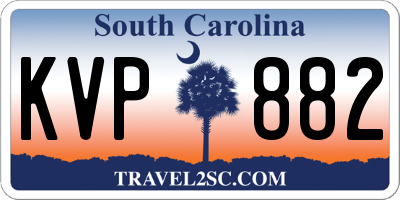 SC license plate KVP882