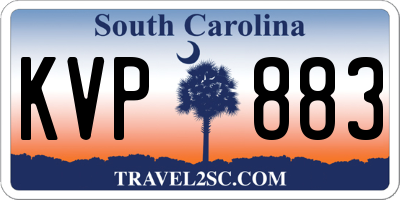 SC license plate KVP883