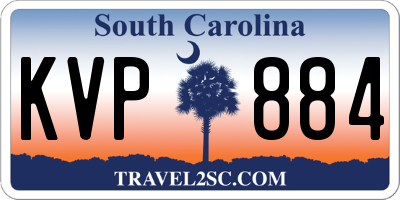 SC license plate KVP884
