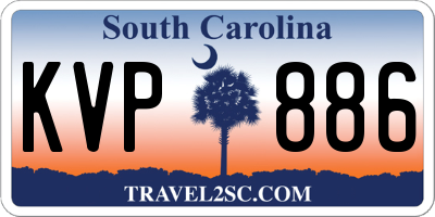 SC license plate KVP886
