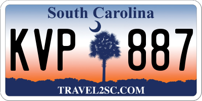 SC license plate KVP887