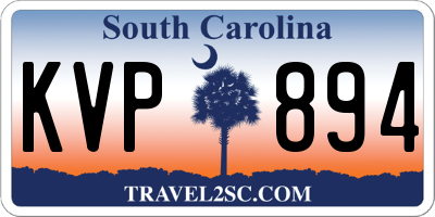 SC license plate KVP894