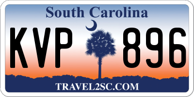 SC license plate KVP896