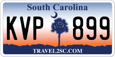 SC license plate KVP899