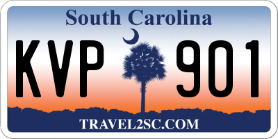 SC license plate KVP901
