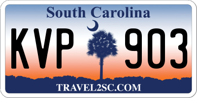 SC license plate KVP903