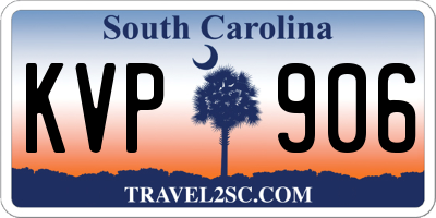 SC license plate KVP906