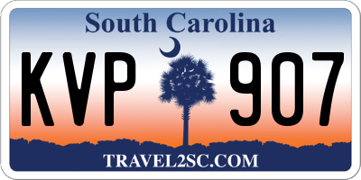 SC license plate KVP907