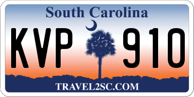 SC license plate KVP910