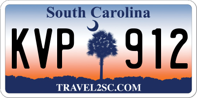 SC license plate KVP912