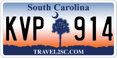 SC license plate KVP914