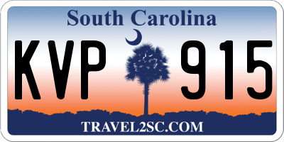 SC license plate KVP915