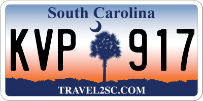 SC license plate KVP917