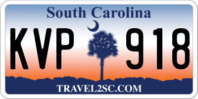 SC license plate KVP918