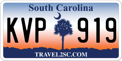 SC license plate KVP919