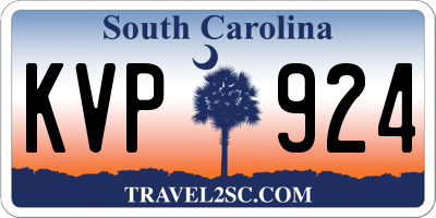 SC license plate KVP924