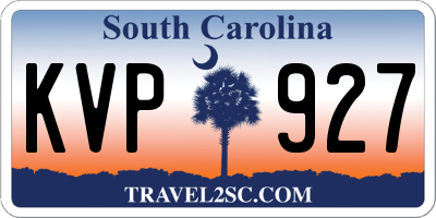 SC license plate KVP927