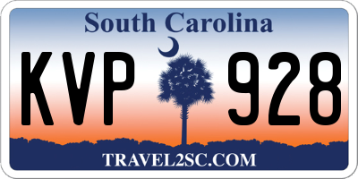 SC license plate KVP928