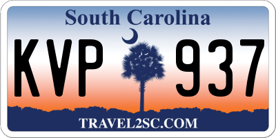SC license plate KVP937