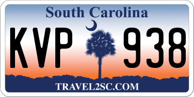 SC license plate KVP938