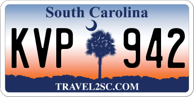 SC license plate KVP942