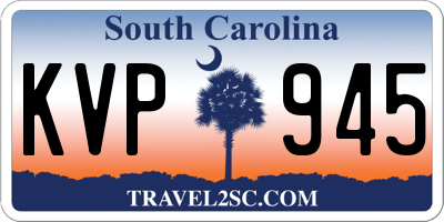 SC license plate KVP945