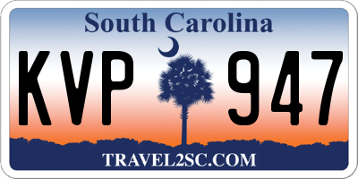 SC license plate KVP947