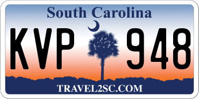 SC license plate KVP948