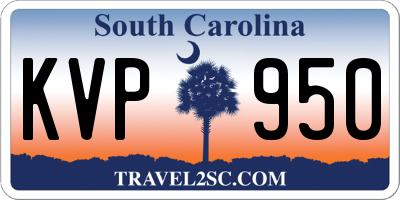 SC license plate KVP950