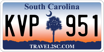 SC license plate KVP951