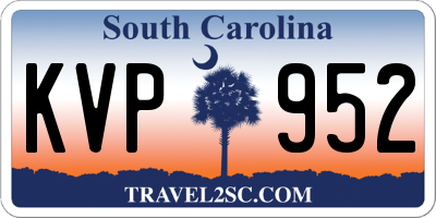 SC license plate KVP952