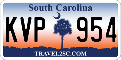 SC license plate KVP954