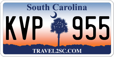 SC license plate KVP955