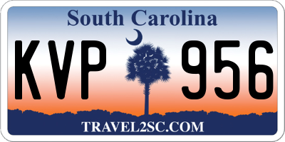 SC license plate KVP956